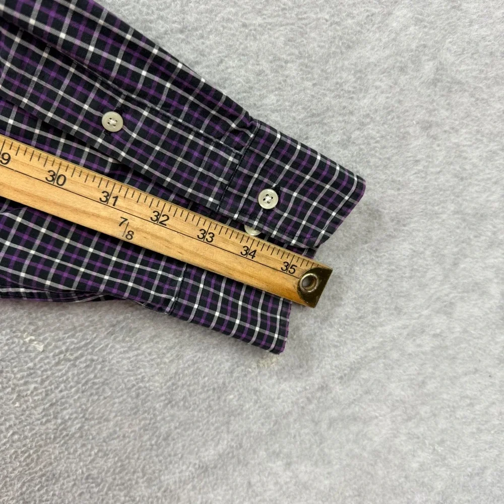 Polo Ralph Lauren Shirt Mens XL Purple Black Plaid‎ Curham Classic Fit Y2K Retro